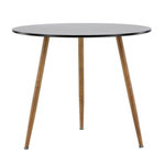 Paris Prix Table à Manger Ronde  Polar  90cm Noir