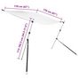Voir la diapositive 6 : VIDAXL Kit d'extension d'ombrage T-Top blanc 170x170x(113-182,5) cm