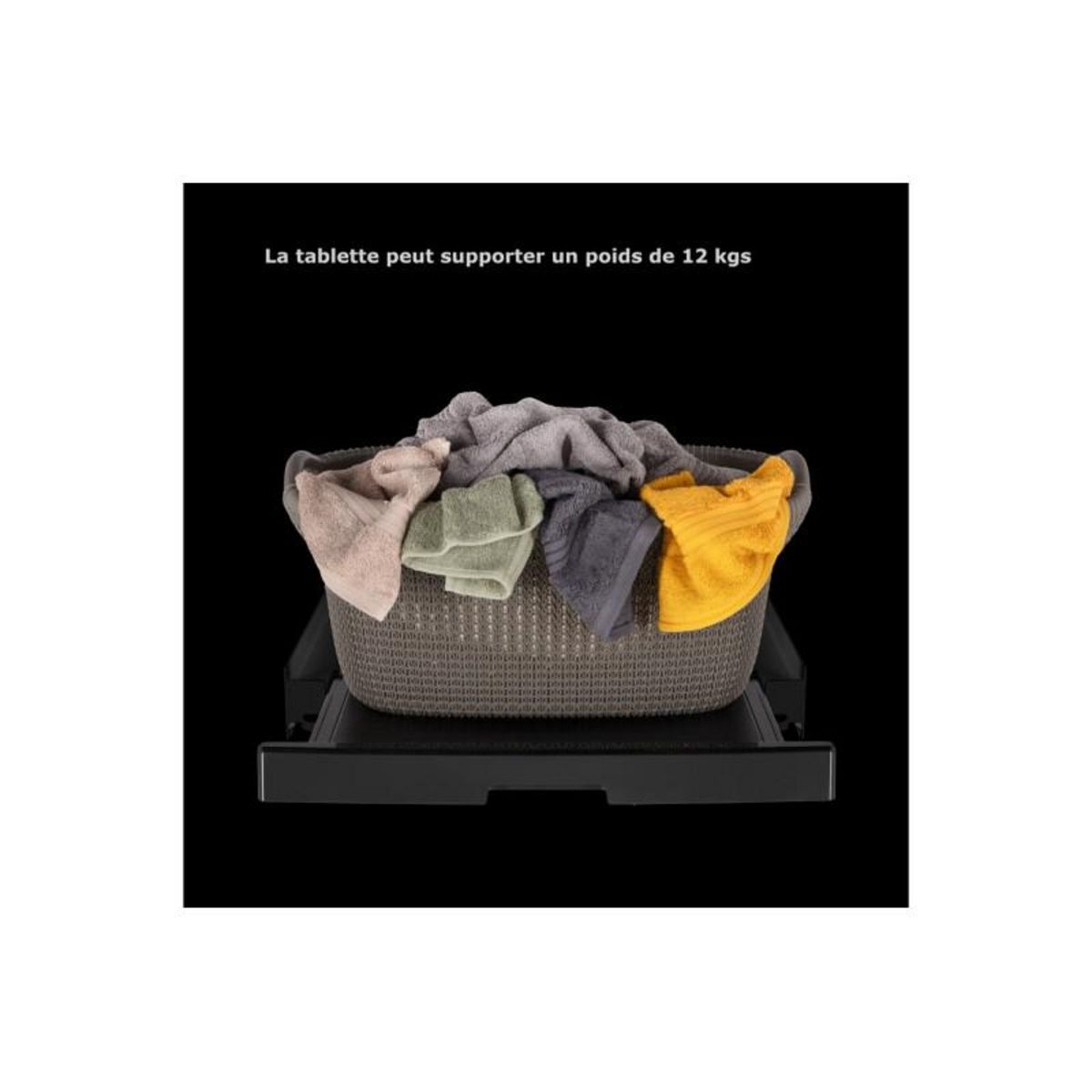 HAIER Accessoire pour sèche linge Haier HASTKU10FB Kit de superposition noir