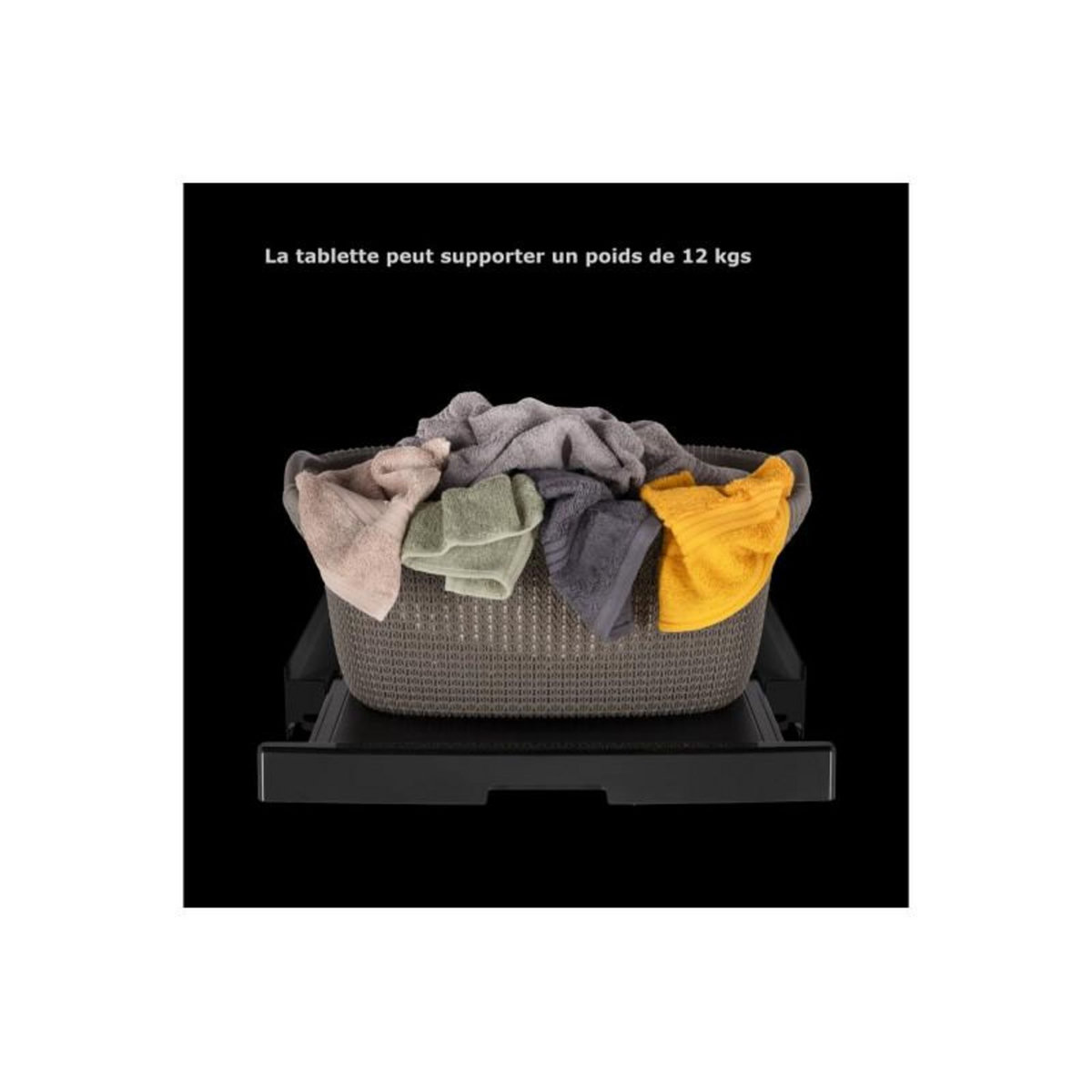 HAIER Accessoire pour sèche linge Haier HASTKU10FB Kit de superposition noir