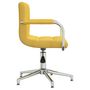 Voir la diapositive 4 : VIDAXL Chaise pivotante de bureau Jaune moutarde Tissu