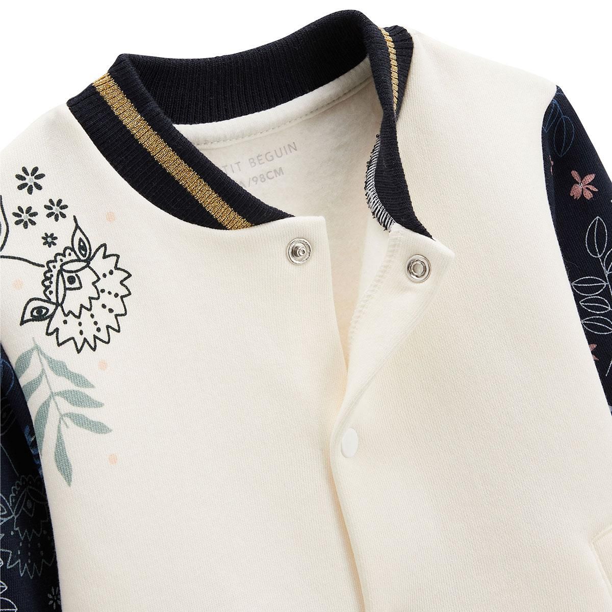 Petit Béguin Veste teddy bébé en molleton Belle de Nuit