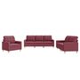 Voir la diapositive 2 : VIDAXL Ensemble de canapes 3 pcs avec coussins Rouge bordeaux Tissu