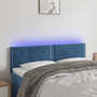 Voir la diapositive 1 : VIDAXL Tete de lit a LED Bleu fonce 144x5x78/88 cm Velours