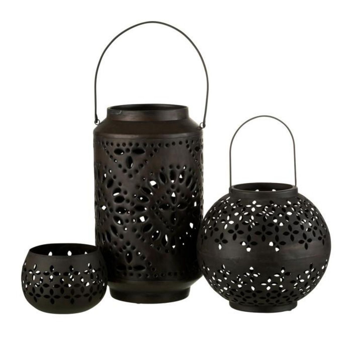 Paris Prix Lanterne Cylindrique Métal  Sévilla  45cm Noir Mat