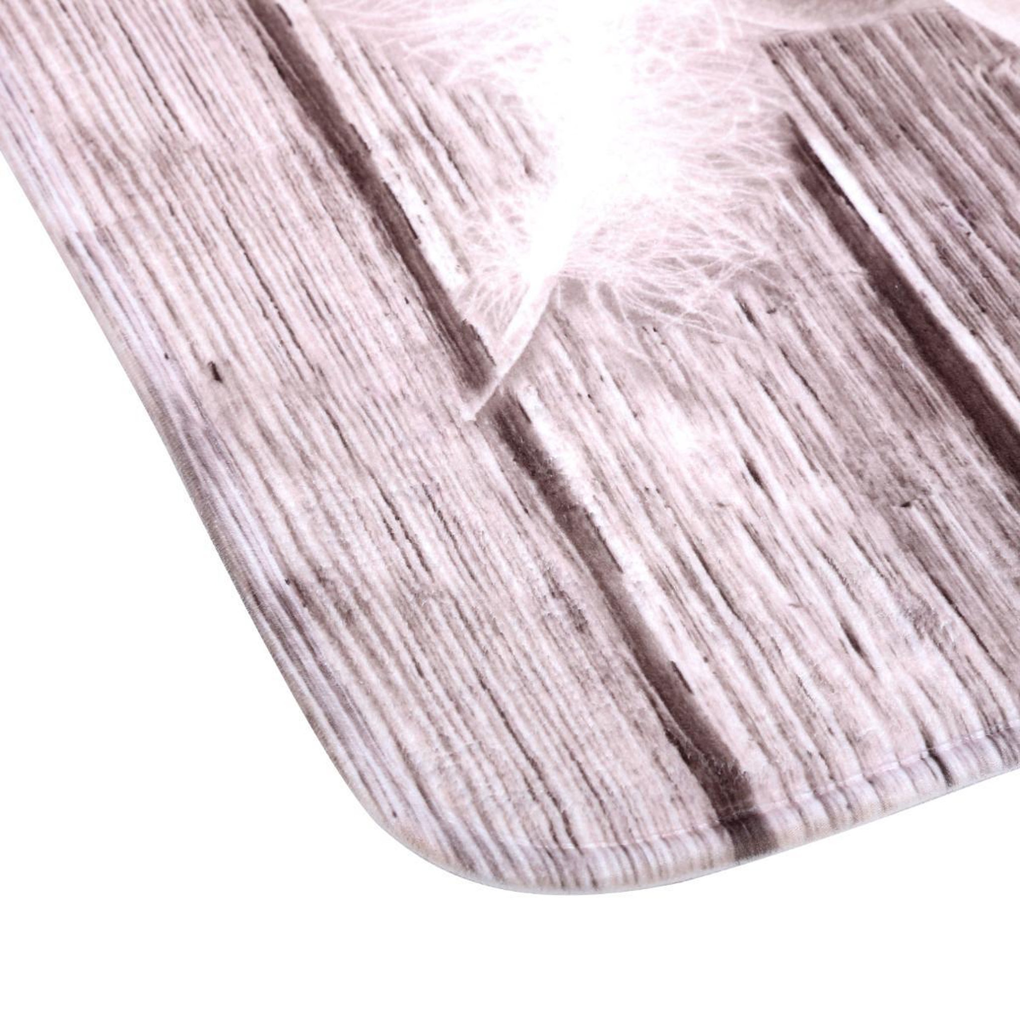 Voir la diapositive 2 : ATMOSPHERA Tapis microfibre  marin  50x80cm rose