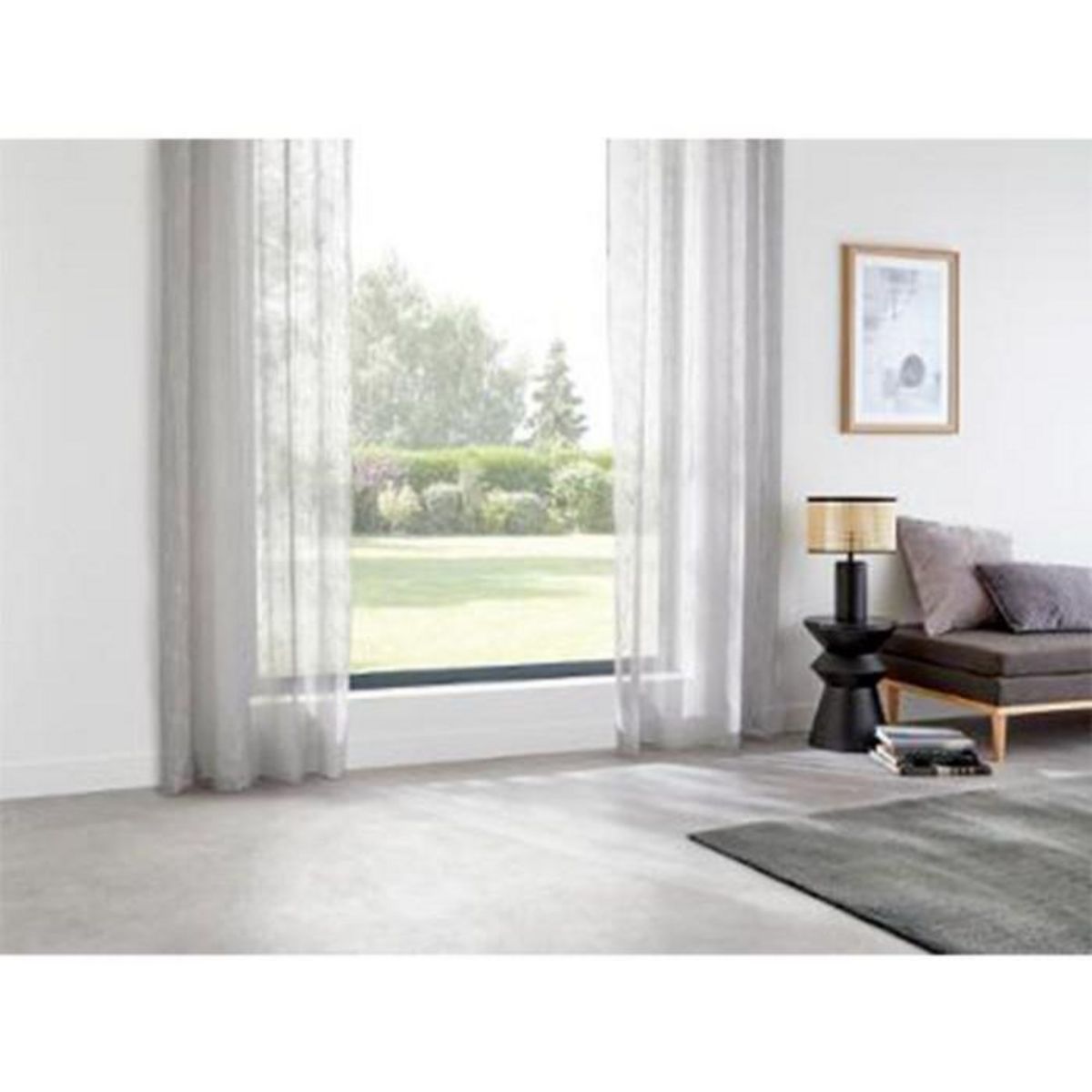 ATMOSPHERA Rideau Voilage à Œillets  Ruben  140x240cm Gris