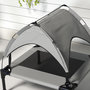 Voir la diapositive 4 : PAWHUT Lit chien sur pied avec voile ombrage - sac de transport - gris