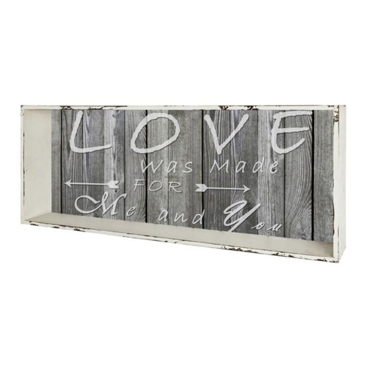 Paris Prix Étagère Murale Vintage  Love  76cm Gris