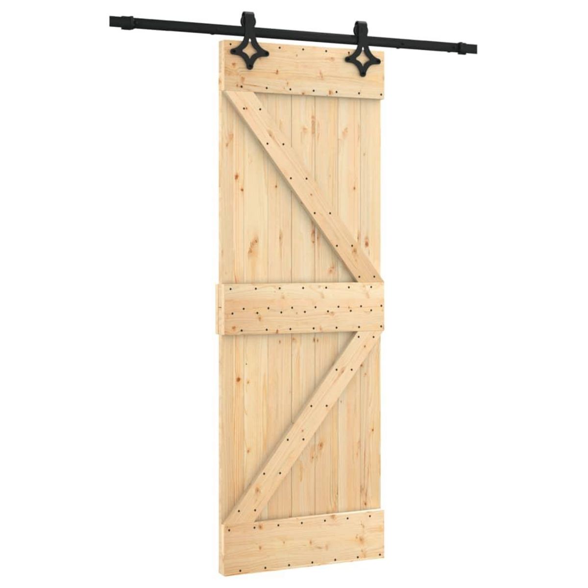 VIDAXL Porte coulissante et kit de quincaillerie 70x210 cm pin massif
