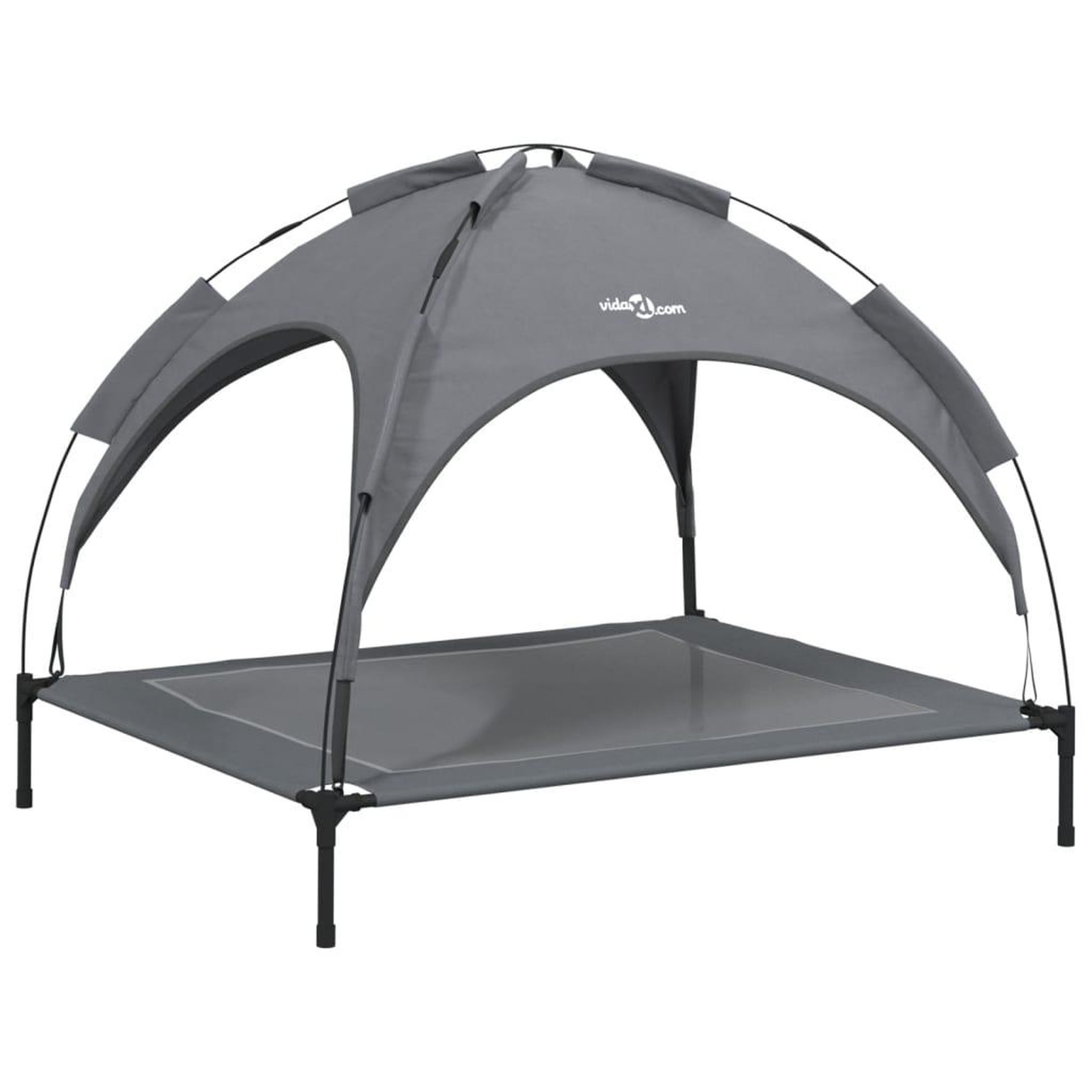 Voir la diapositive 2 : VIDAXL Lit pour chien avec auvent anthracite tissu Oxford et acier
