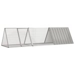 VIDAXL Cage pour lapin Gris 302,5x80,5x71 cm Acier galvanisé