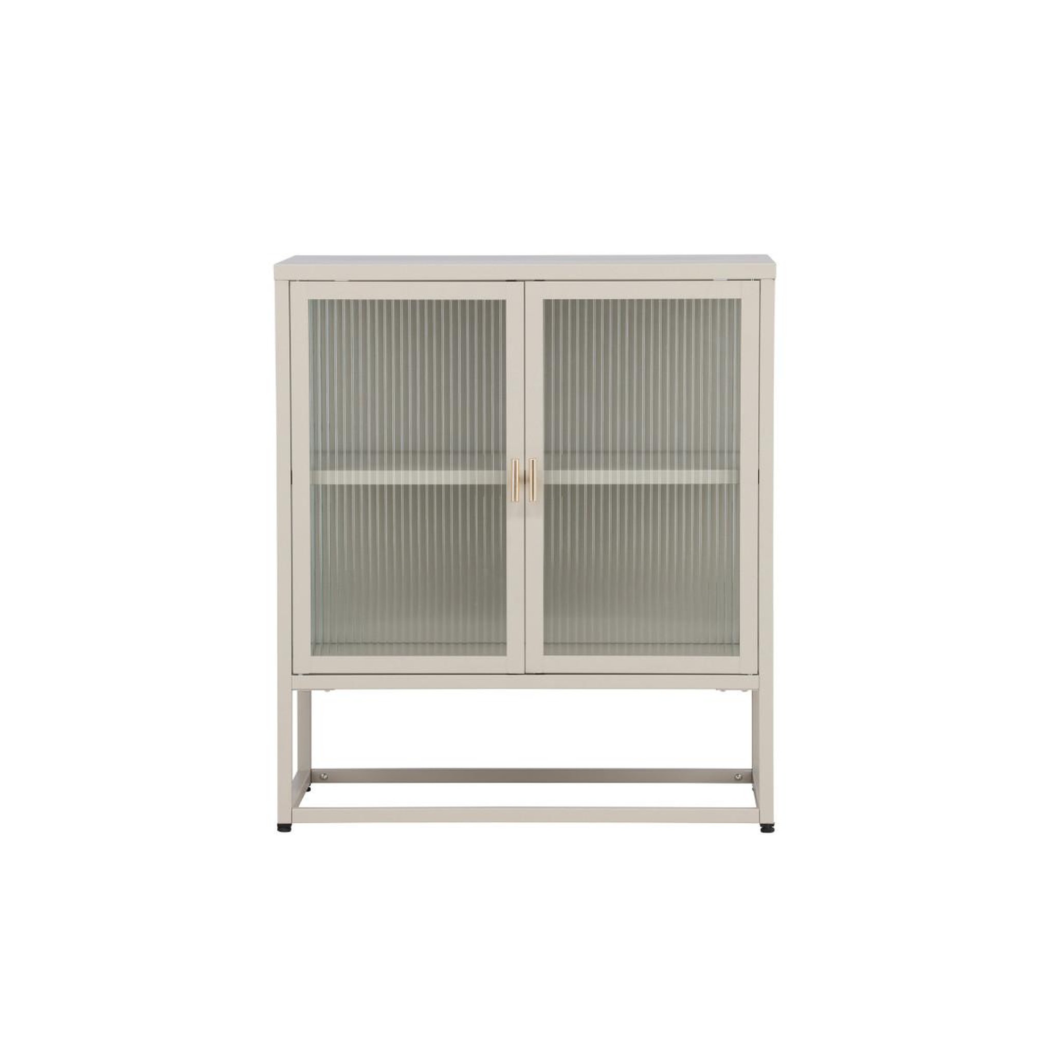 Voir la diapositive 2 : Paris Prix Vitrine 2 portes design  garis  80cm beige