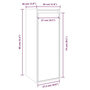Voir la diapositive 6 : VIDAXL Armoire murale Gris 30x30x80 cm Bois de pin massif