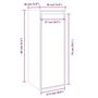 Voir la diapositive 6 : VIDAXL Armoire murale Gris 30x30x80 cm Bois de pin massif