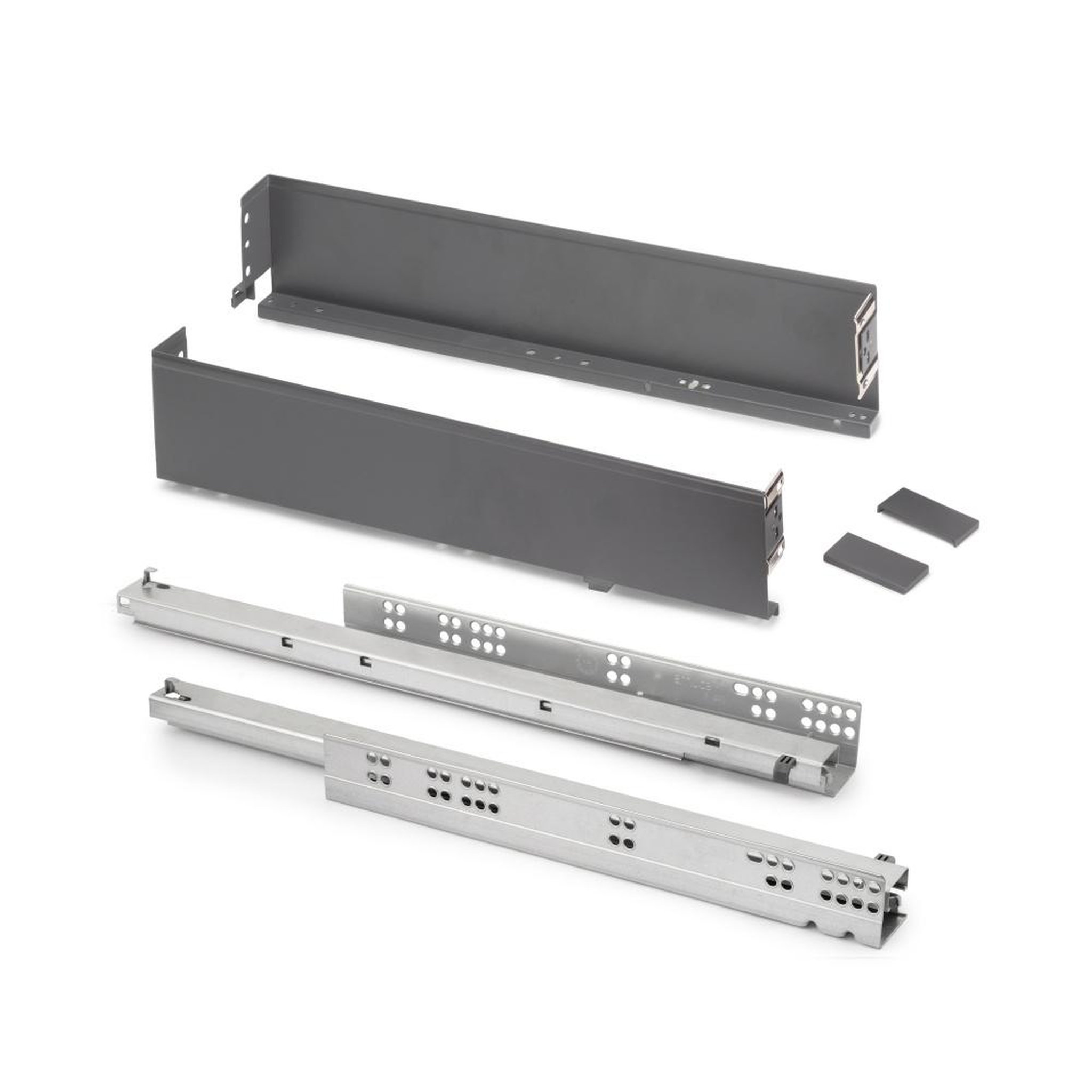 EMUCA SRL Tiroir extérieur Simplex 25kg hauteur 88mm -  profondeur 490mm -  acier -  Gris antracite
