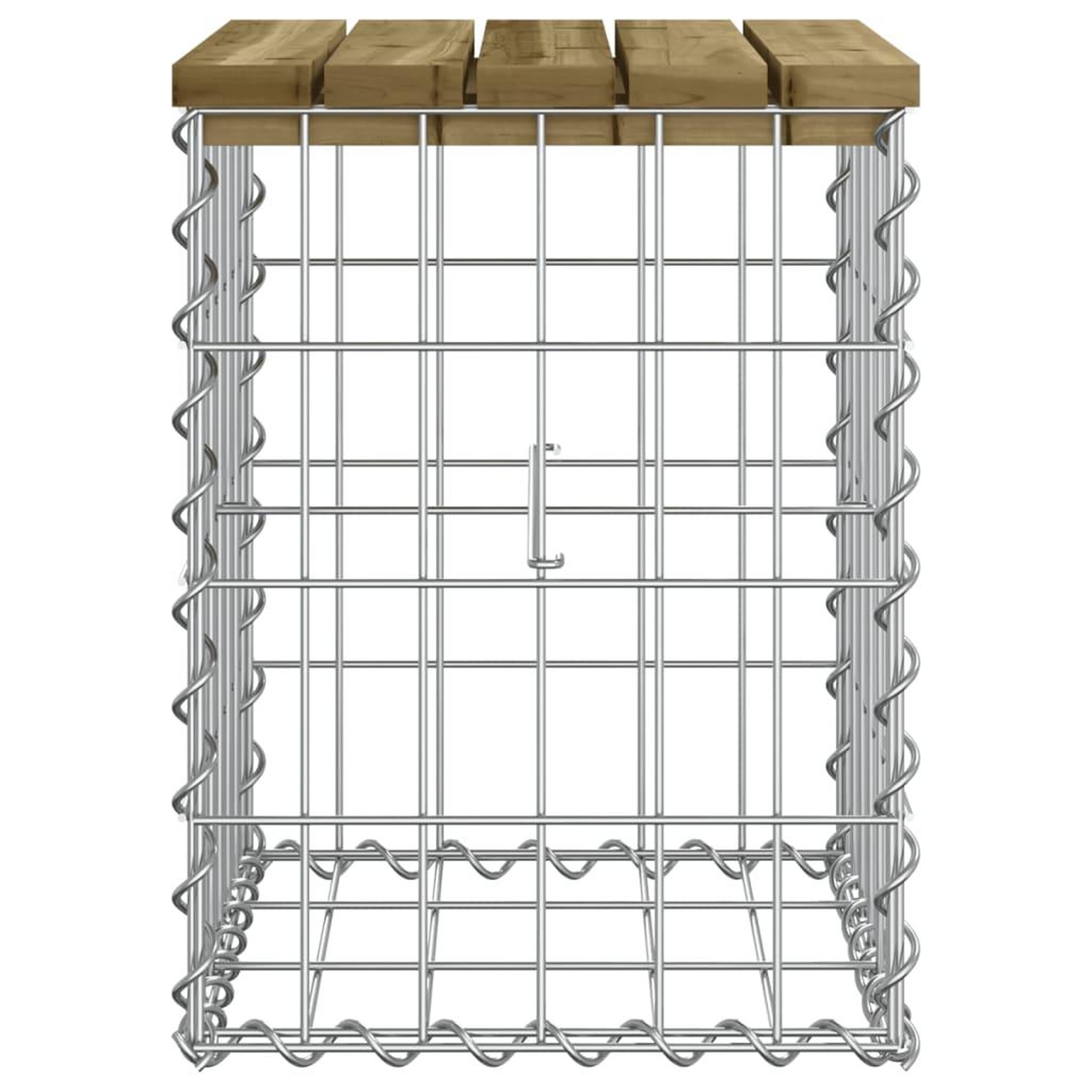 Voir la diapositive 4 : VIDAXL Banc de jardin design gabion 33x31x42 cm bois de pin impregne