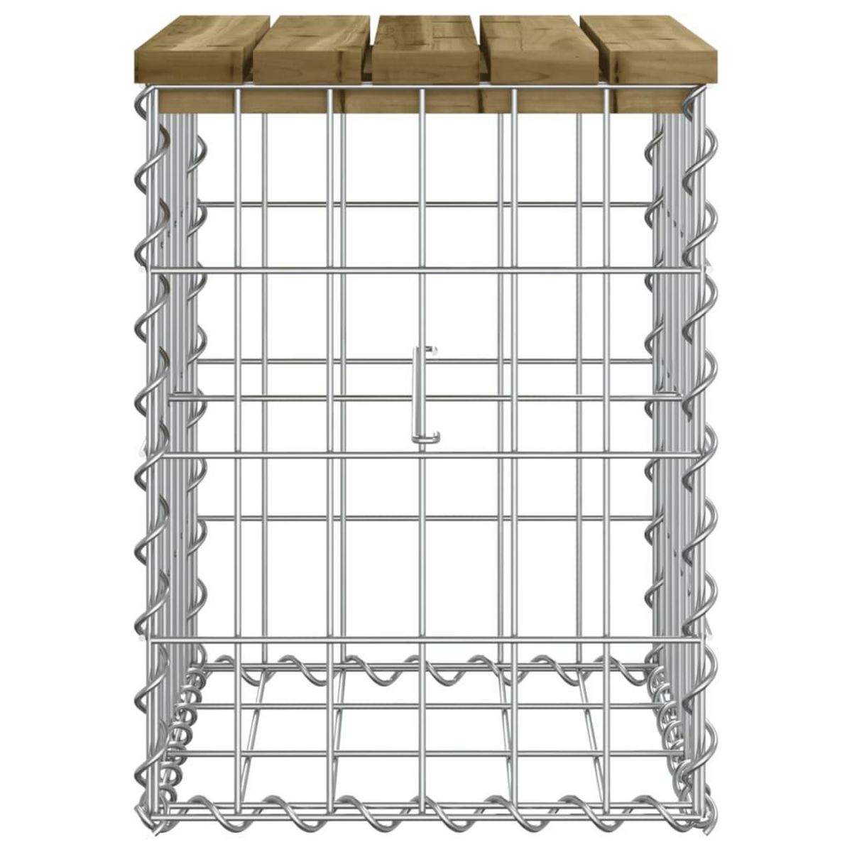 VIDAXL Banc de jardin design gabion 33x31x42 cm bois de pin impregne