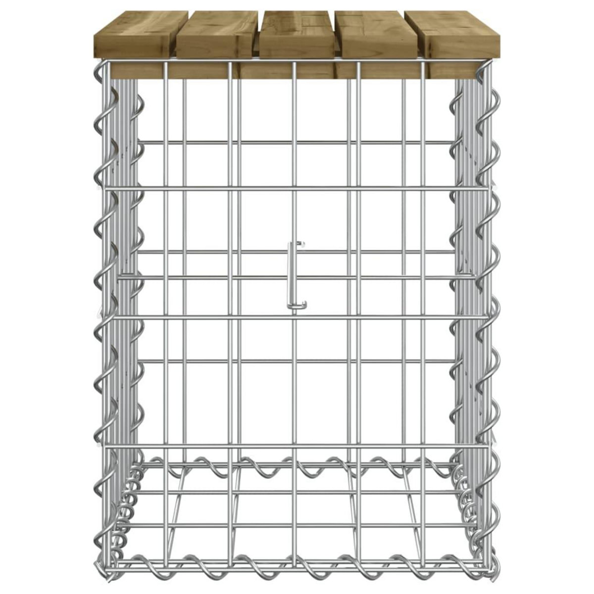 VIDAXL Banc de jardin design gabion 33x31x42 cm bois de pin impregne