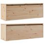 Voir la diapositive 3 : VIDAXL Armoires murales 2 pcs 100x30x35 cm Bois de pin massif
