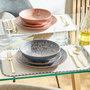 Voir la diapositive 3 : SECRET DE GOURMET Lot de 6 Assiettes Creuses en Céramique  Inès  20cm Bleu