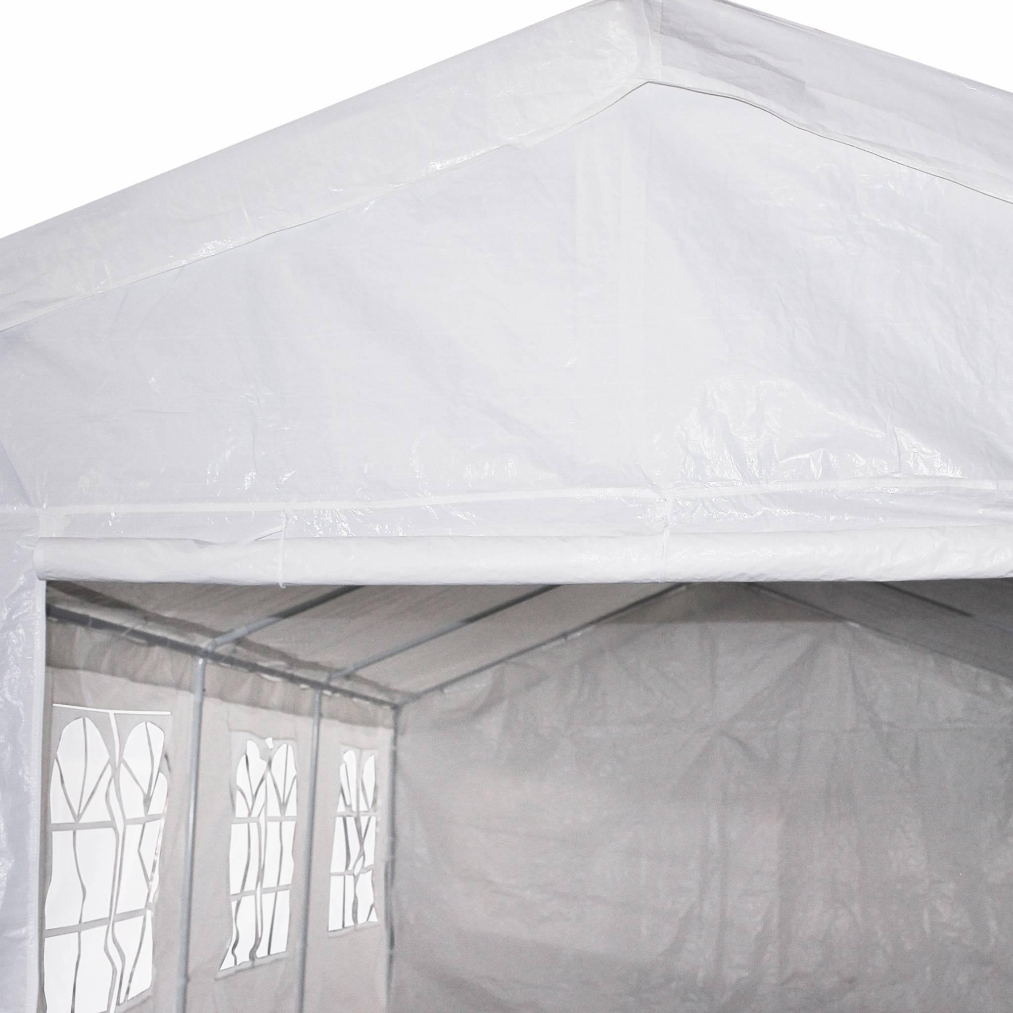 Voir la diapositive 6 : SWEEEK Tente de réception 4 x 8 m - Lutecia -  Blanc - tente de jardin idéale pour réception à utiliser comme pavillon. chapiteau ou tonnelle.