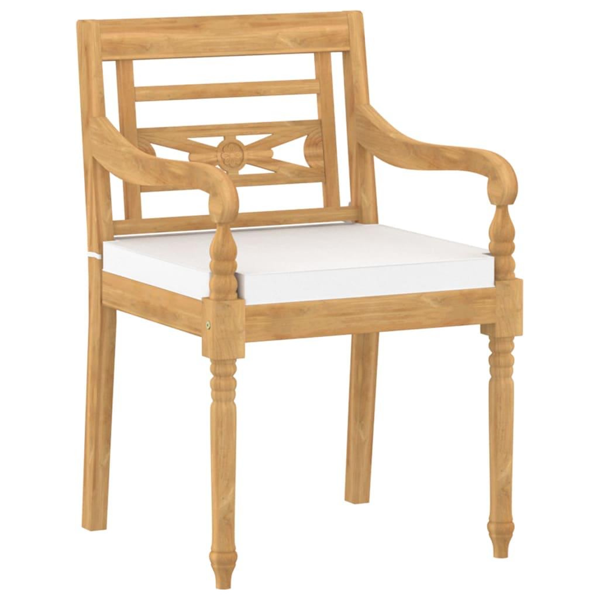 Voir la diapositive 4 : VIDAXL Salon de jardin 4 pcs avec coussins Bois de teck solide