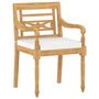 Voir la diapositive 4 : VIDAXL Salon de jardin 4 pcs avec coussins Bois de teck solide