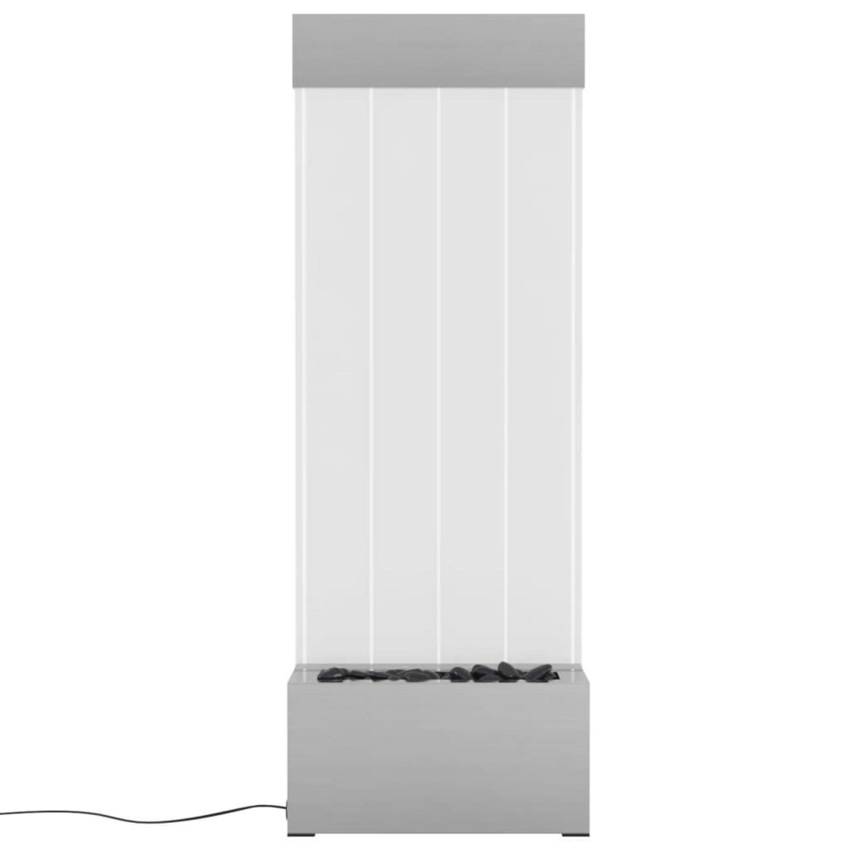 VIDAXL Colonne a bulles avec LED RVB Inox et acrylique 110 cm
