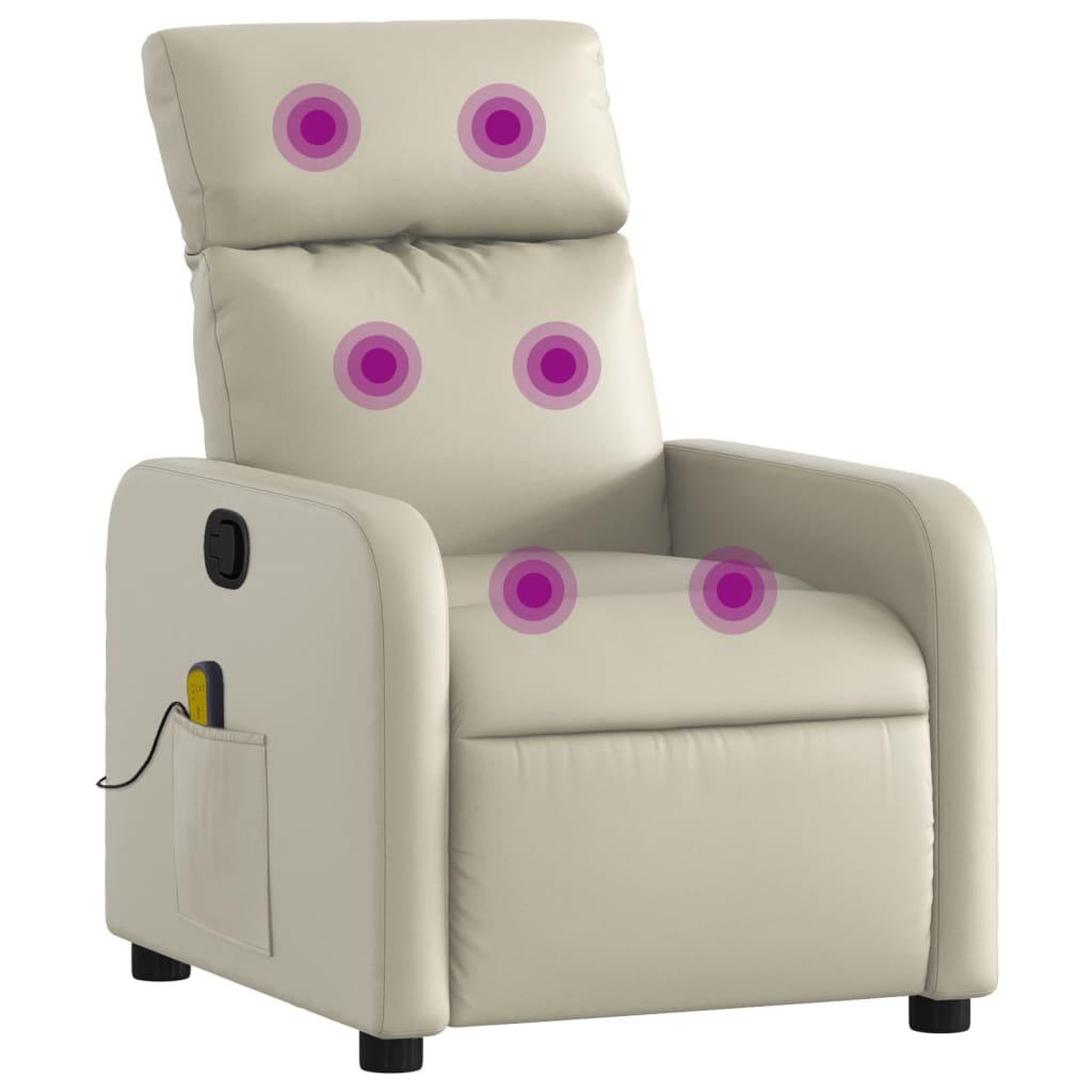 Voir la diapositive 2 : VIDAXL Fauteuil inclinable de massage Creme Similicuir