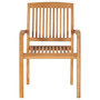 Voir la diapositive 5 : VIDAXL Chaises de jardin lot de 2 et coussins taupe Bois teck massif