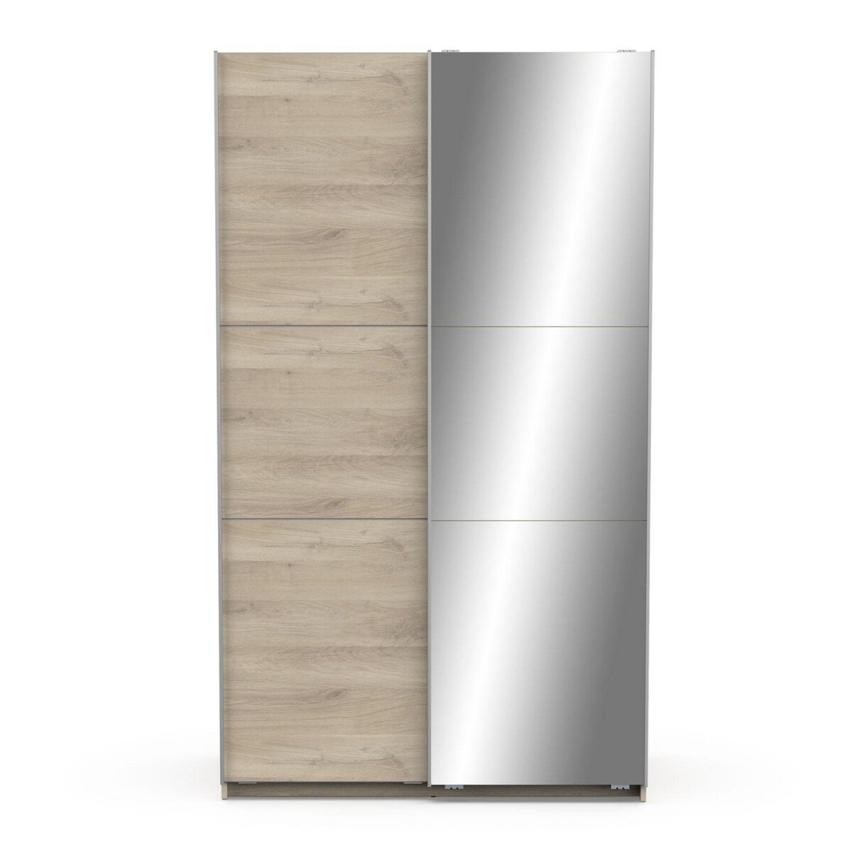 Armoire 2 portes coulissantes 1 miroir L120 cm THIBAULT