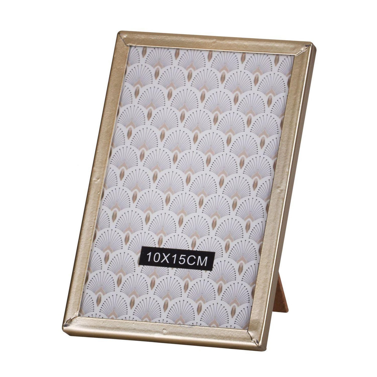 TOILINUX Lot 2x Cadre photo design Gold Home - L. 10 x l. 15 cm - Doré