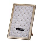 TOILINUX Lot 2x Cadre photo design Gold Home - L. 10 x l. 15 cm - Doré