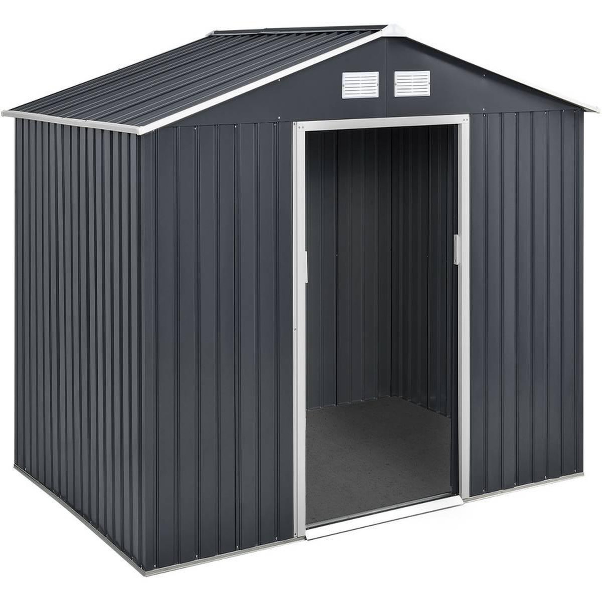 Voir la diapositive 1 : Habitat et Jardin Abri de jardin métal  vegas  - 5,29 m2 (4,83 m2 au sol) - gris