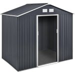 Habitat et Jardin Abri de jardin métal  Vegas  - 5,29 m2 (4,83 m2 au sol) - Gris
