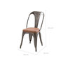 Voir la diapositive 4 : Rendez vous déco Lot de 2 chaises en métal gris et cuir synthétique marron-Charly