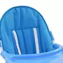 VIDAXL Chaise haute pour bebe Bleu et blanc