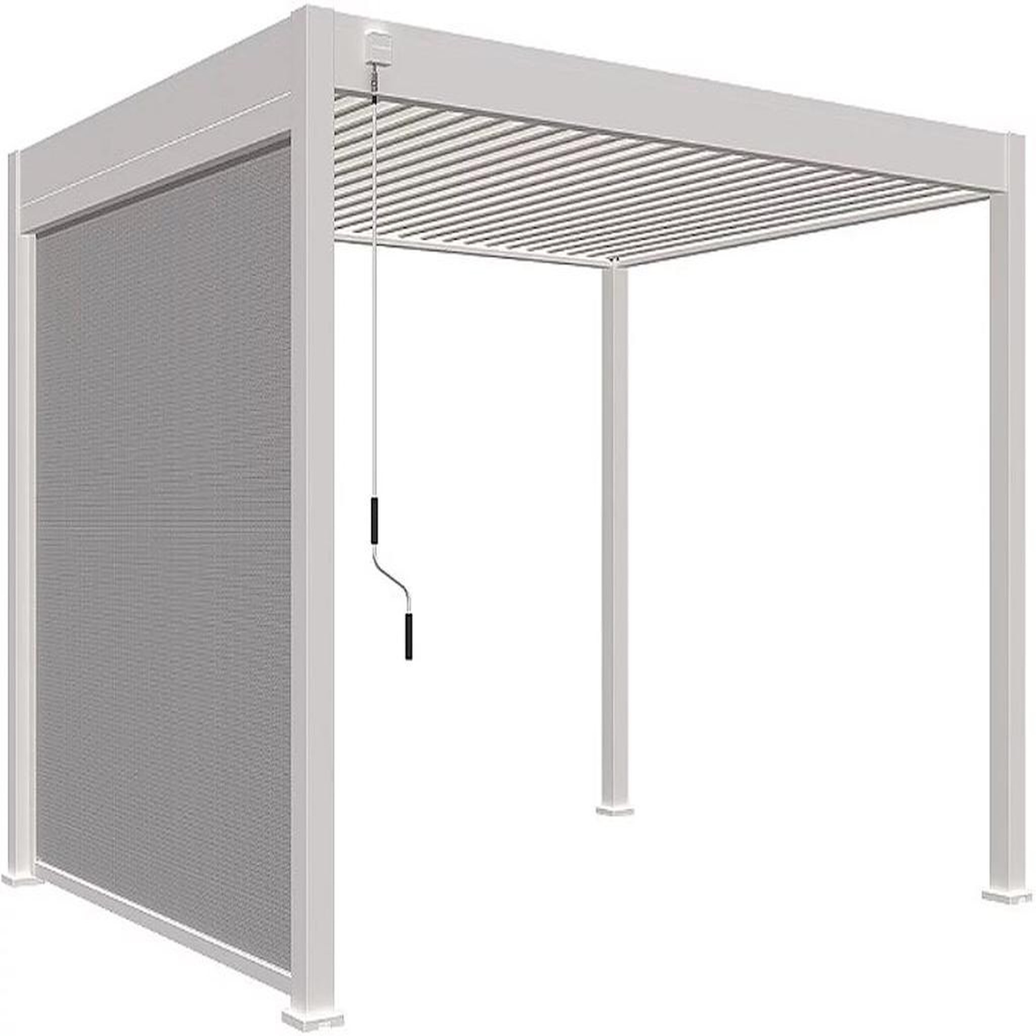 Chalet & jardin Store latéral motorisé - 3M - Ombréa S2 - Blanc
