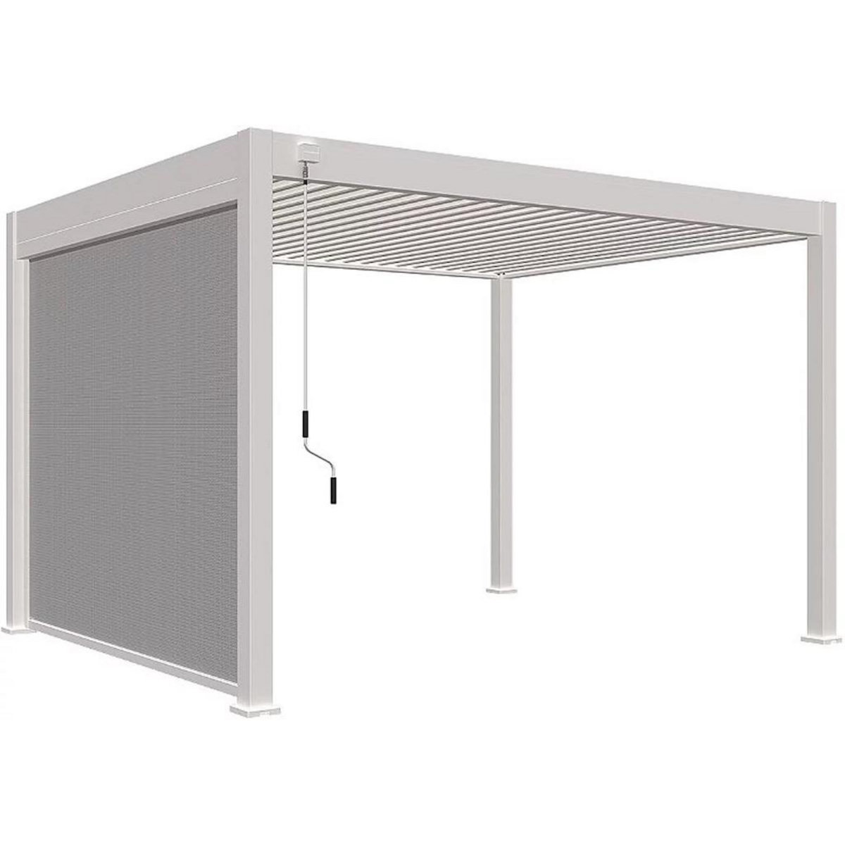 Chalet & jardin Store latéral motorisé - 3M - Ombréa S2 - Blanc