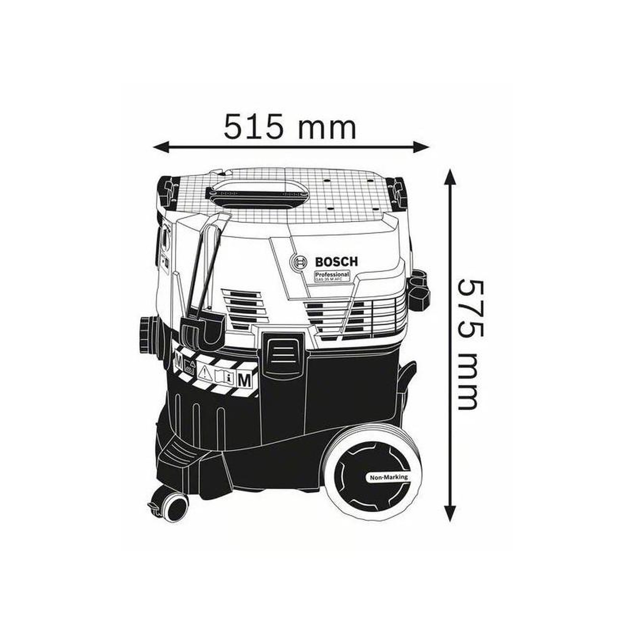 Voir la diapositive 3 : BOSCH Aspirateur pour solide et liquide 1380W GAS 35 M AFC en boîte carton BOSCH 06019C31W0