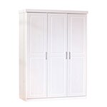 Armoire penderie blanche en pin massif - MAGNUS