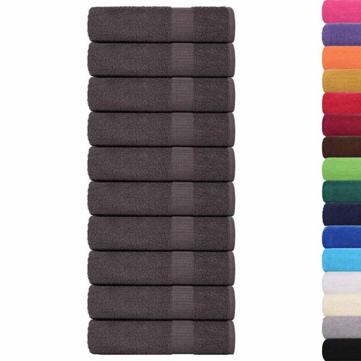 VIDAXL Serviettes de bain 25 pcs anthracite 100x150 cm 100% coton