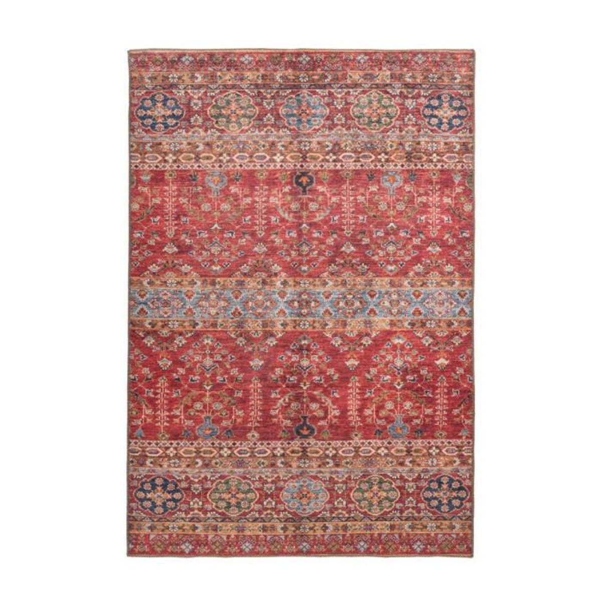 Paris Prix Tapis Tissé Imprimé Ethnique  Fayo  Rouge