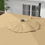 Voir la diapositive 5 : OUTSUNNY Parasol déporté carré pivotant 360° manivelle dim. 2,97L x 2,97l x 2,64H m alu. polyester kaki