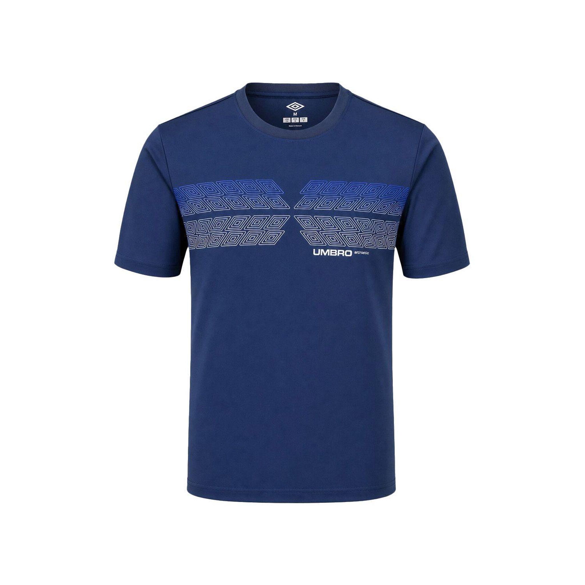UMBRO T-shirt col rond homme en microfibre devant imprimé modèle 1224760. Coloris disponibles : Bleu