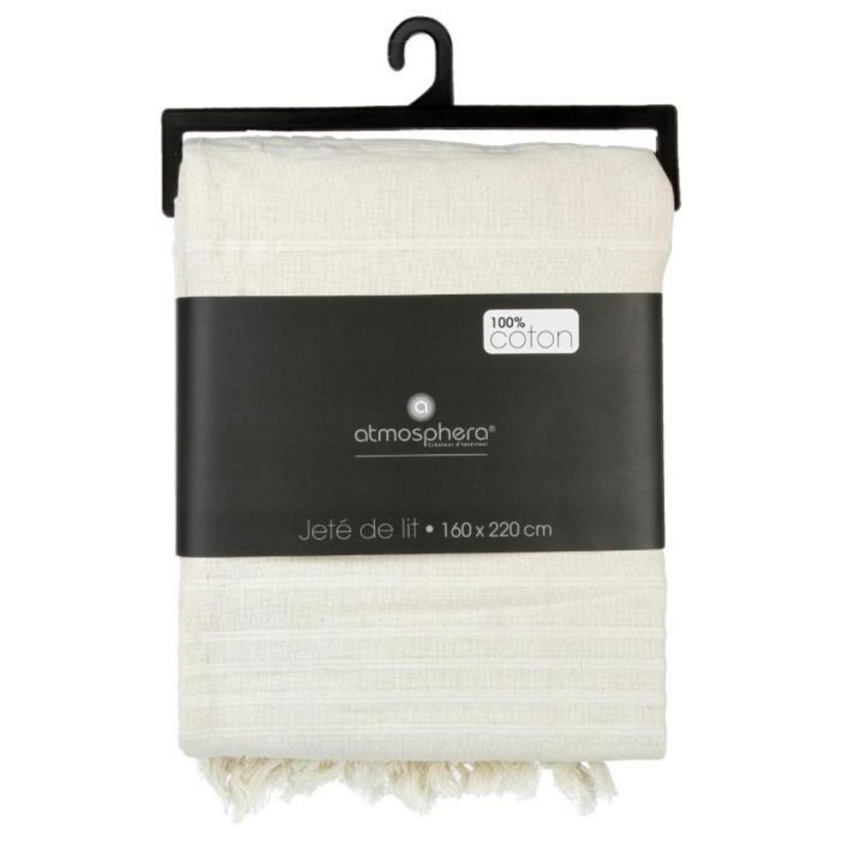 ATMOSPHERA Jeté de Lit  Algodon  160x220cm Ivoire