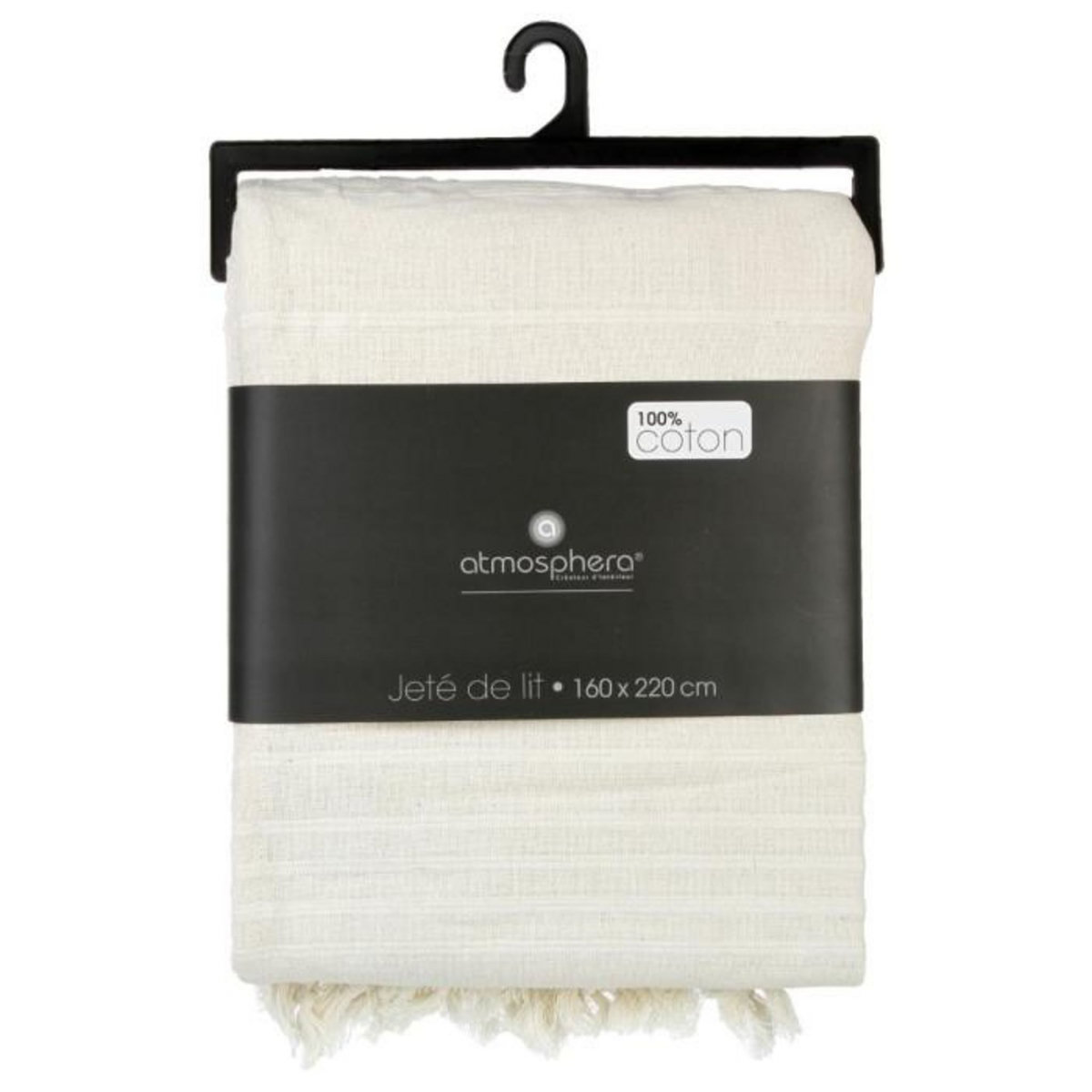 ATMOSPHERA Jeté de Lit  Anjali   160x220cm Ivoire