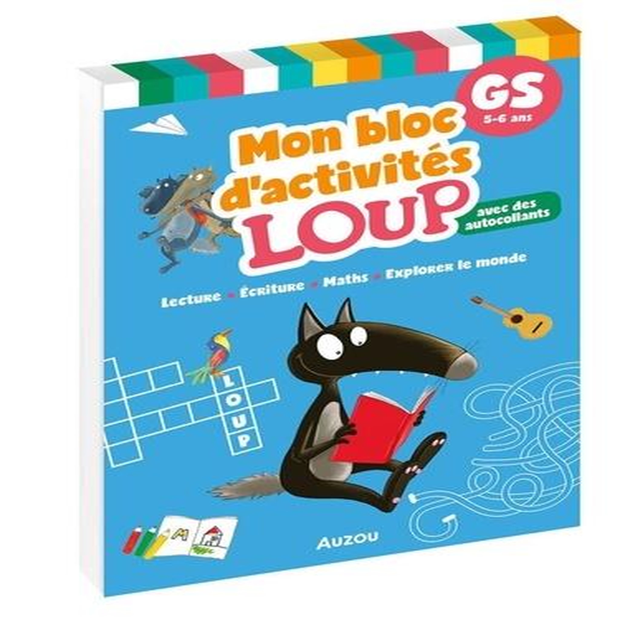 MON BLOC D'ACTIVITES LOUP GS. AVEC DES AUTOCOLLANTS, Lallemand Orianne