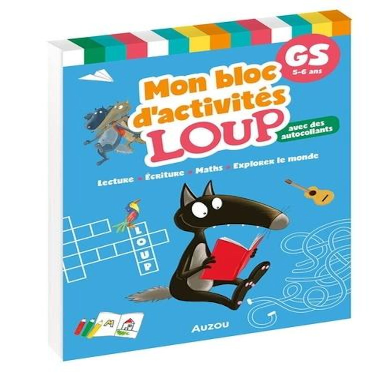 MON BLOC D'ACTIVITES LOUP GS. AVEC DES AUTOCOLLANTS, Lallemand Orianne